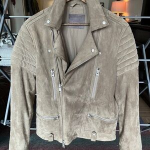 Allsaints Catch Suede Biker Jacket - Size M